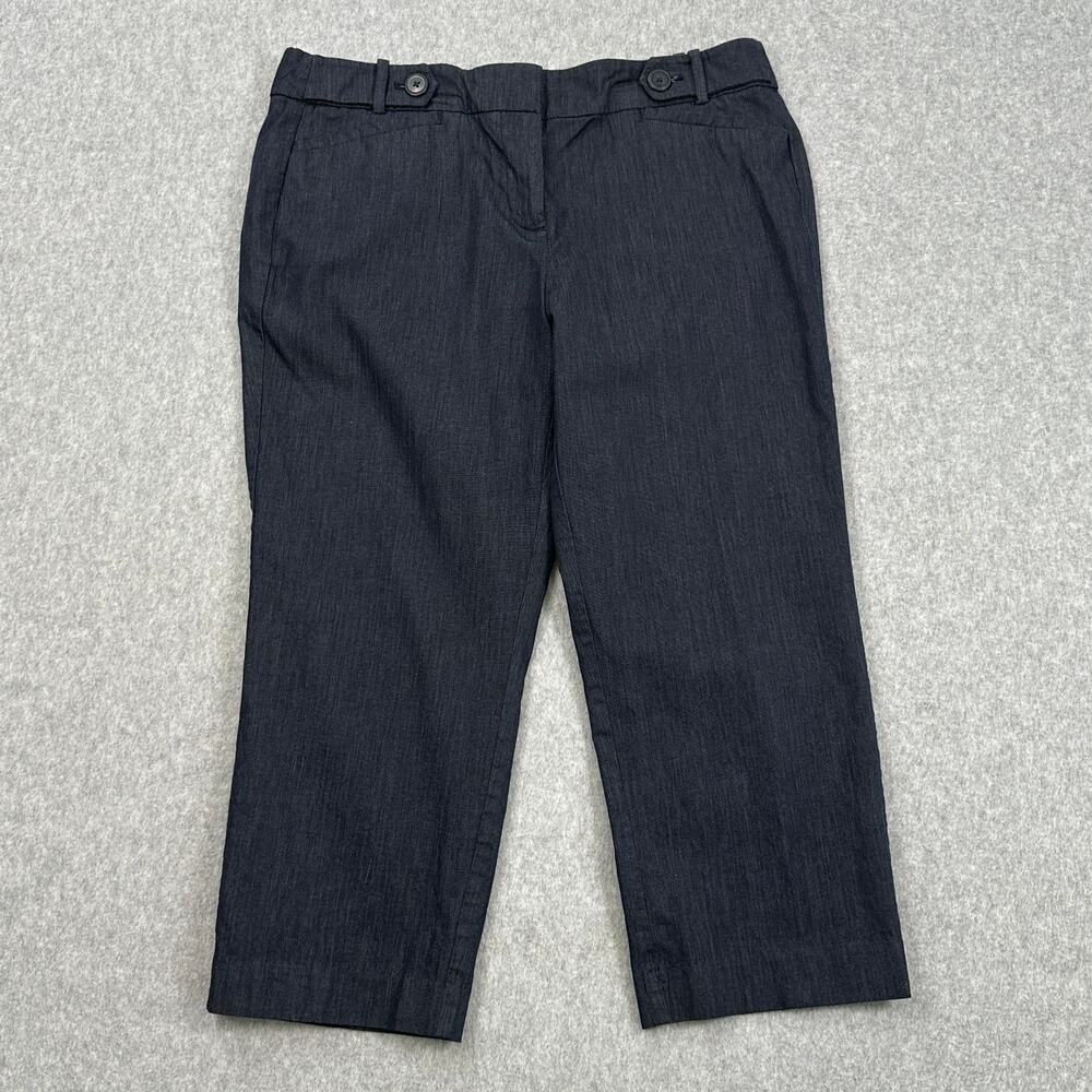 Ann Taylor LOFT Original Capri Pants WMNS 8P Denim Mid Rise Stretch Straight